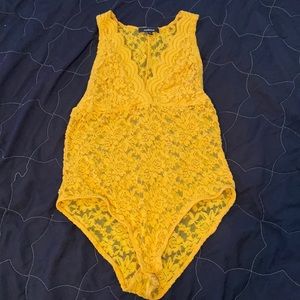 5 for$30 Mustard Yellow lace body suit